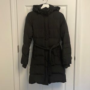 J. Crew Black Puffer Coat size M